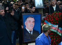 Farewell ceremony for people’s poet Zalimkhan Yagub.  Baku. Azerbaijan, 11 Jan. 2016